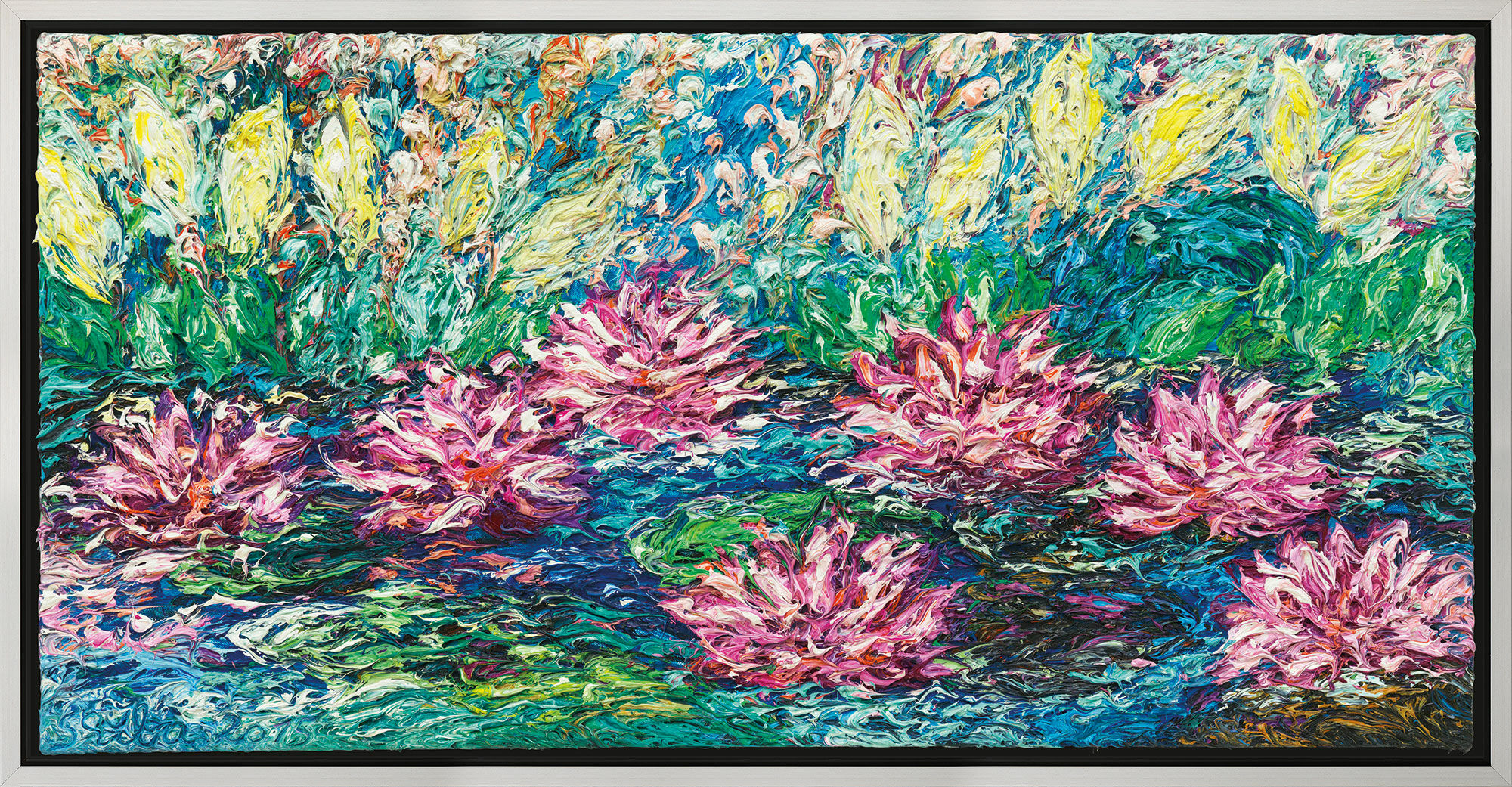 Picture "Water Lilies" (2015) (Original / unique piece),  framed by Ansgar Skiba