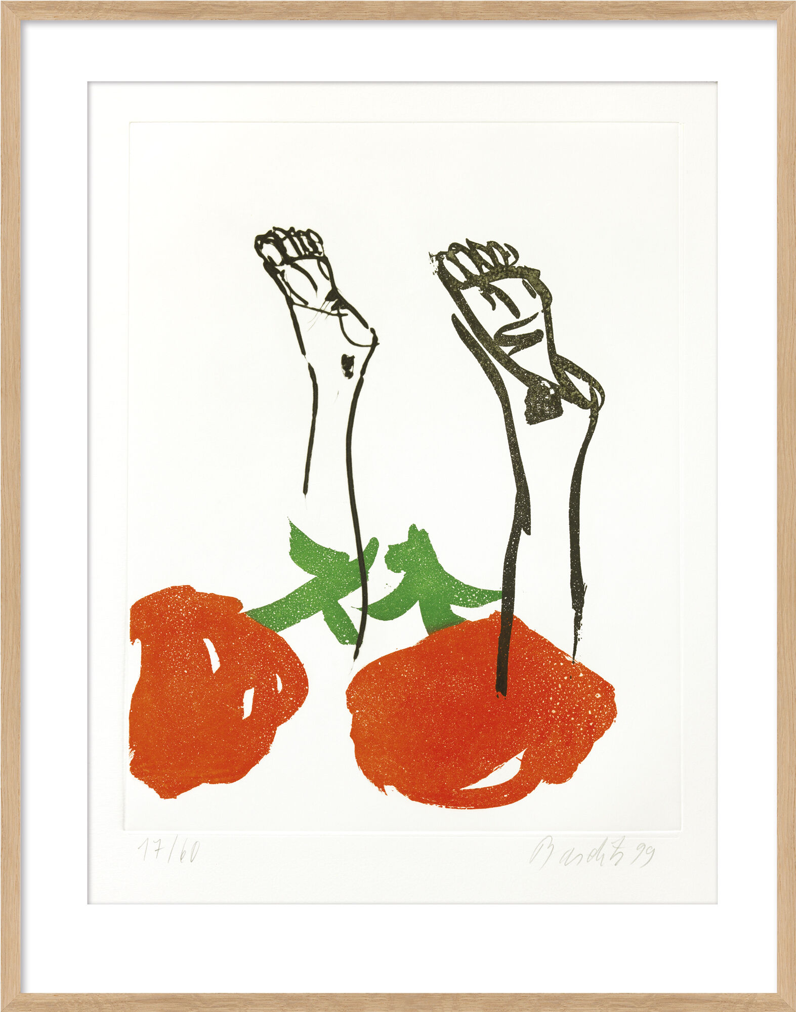 Bild "Ohne Titel IX." aus der Mappe "Signs" (1999/2000) von Georg Baselitz