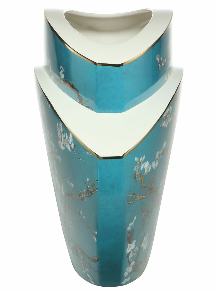 Vase en porcelaine "Fleur d'amandier" avec décoration en or von Vincent van Gogh