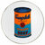 Porcelænstallerken "Coloured Campbells Soup Can" (orange/blå)