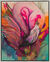 Picture "Flamingo Flora" (2025) (Original / Unique piece), framed