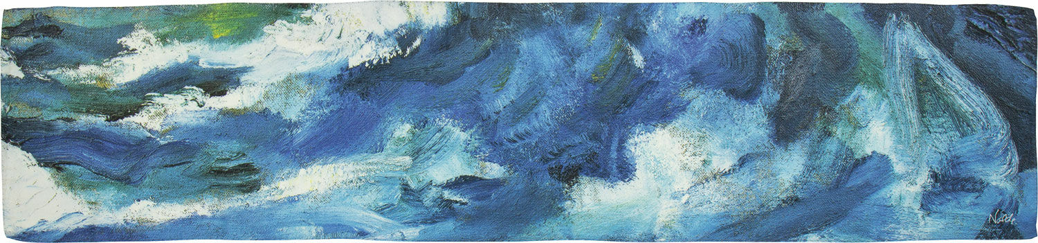 Wool scarf "High Camber Wave" by Emil Nolde