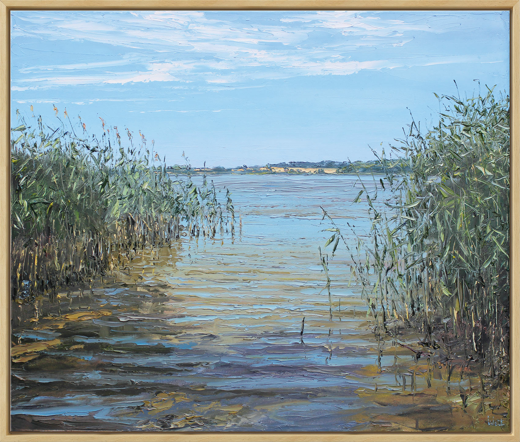 Tableau "Mecklenburg Lake" (2018), encadré von Peter Witt