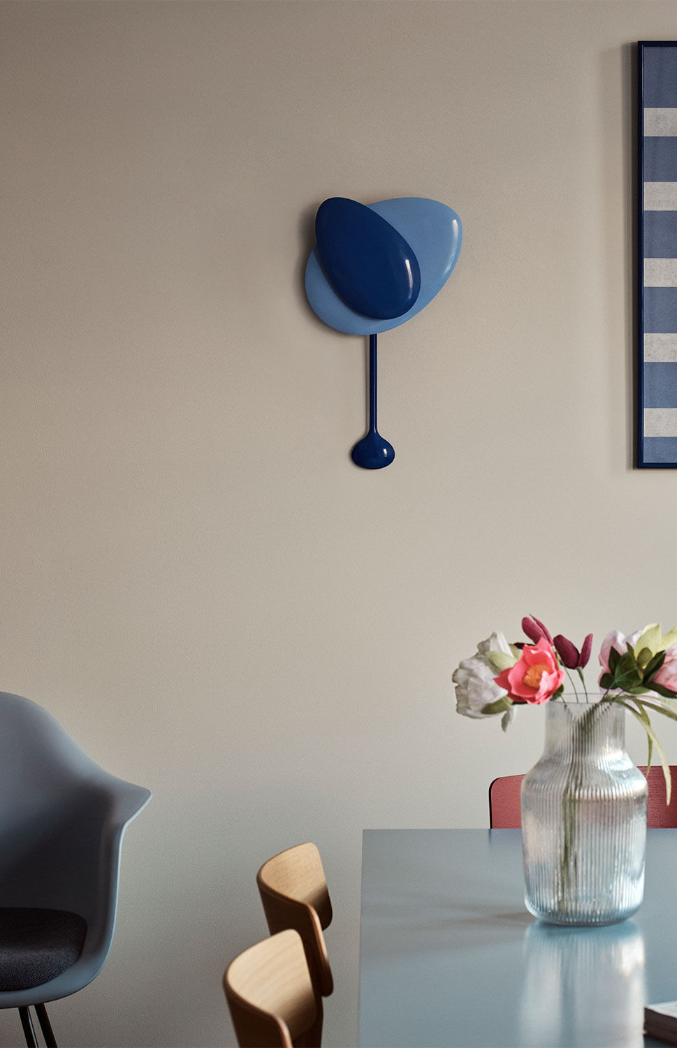 Reloj de pared "Mellow Clock", versión azul - Diseño Joe Parr de Design House Stockholm