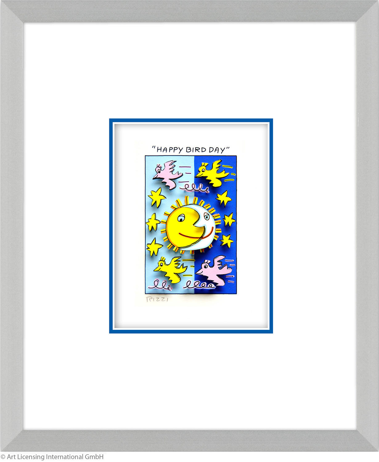 3D Picture "HAPPY BIRD DAY" (2025), framed by James Rizzi