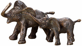 Skulptur "Elefantenfamilie", Bronze