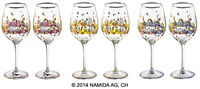Set de 6 verres à vin "BEAUTY IS A PANACEA - Platinum - White Wine" (La beauté est un panacée - Platine - Vin blanc)