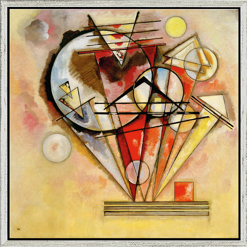 Beeld "Op de punten" (1928), ingelijst von Wassily Kandinsky