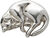 Brooch "White Cat" - after Franz Marc