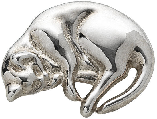 Brooch "White Cat" - after Franz Marc by Petra Waszak