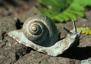 Garden sculpture "Snail Waldemar", bronze