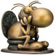 Sculpture "Think", bronze by Mordillo