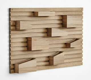 Flexible wall organizer "Input" incl. 8 boxes, wood by Woud