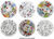 Marc Chagall Collection by Bernardaud - Set of 6 salad plates with artist's motifs, porcelain