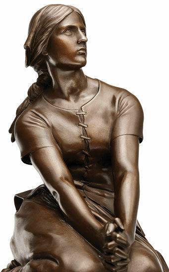 Skulptur "Jeanne d'Arc" (um 1880), Version in Bronze von Henri Michel Chapu