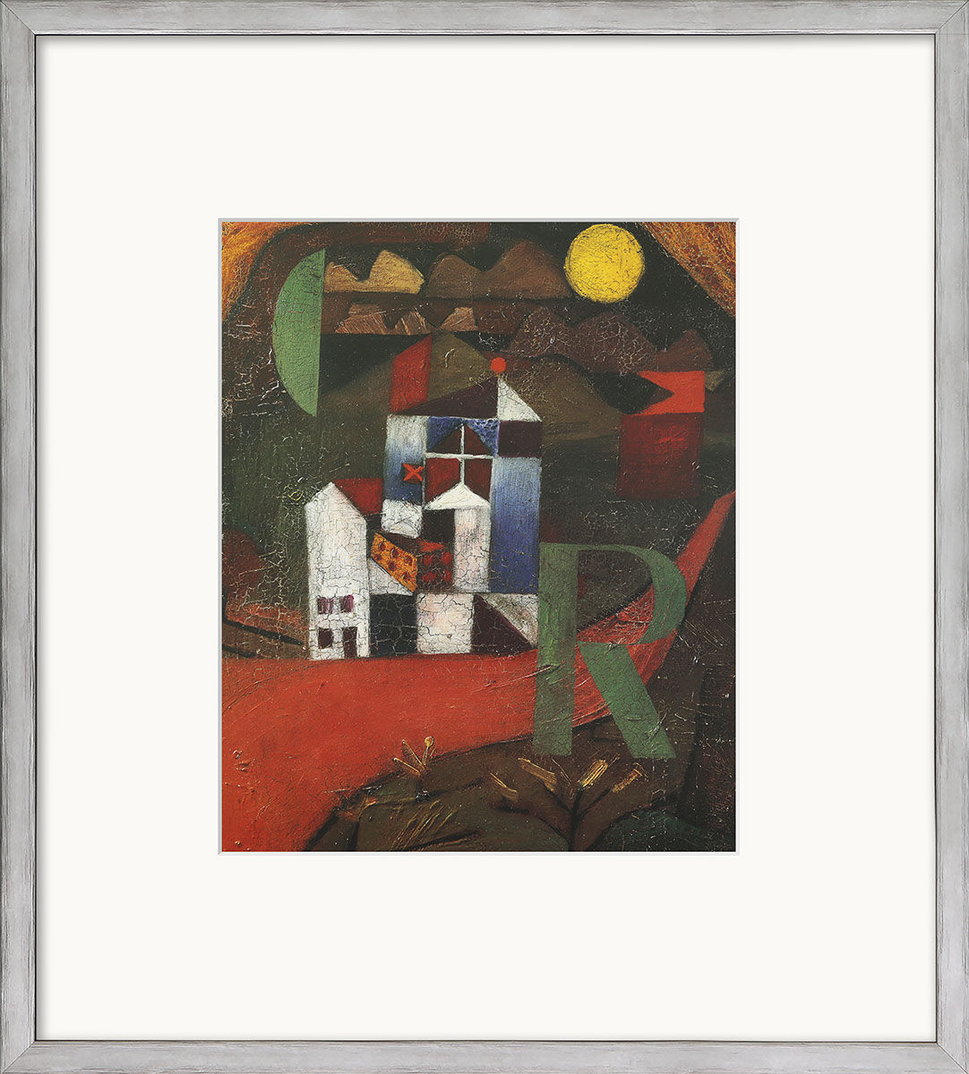 Cuadro "Villa R." (1919), enmarcado de Paul Klee