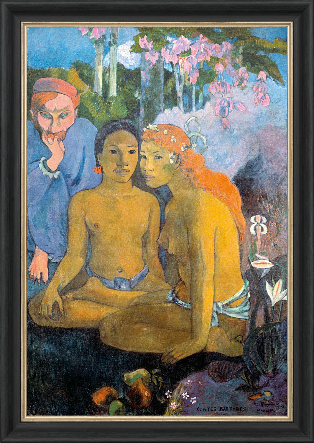 Picture "Contes Barbares - Barbarian Tales" (1902), framed by Paul Gauguin