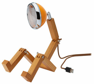 Flexible LED table lamp "Mini Mr. Wattson USB", orange version