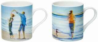 Set of 2 mugs "By the Sea", porcelain