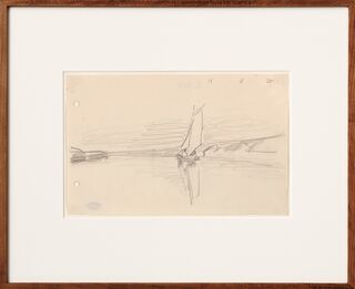 Bild "Untitled (Sailing Boat on River)" (1925) (Unikat)