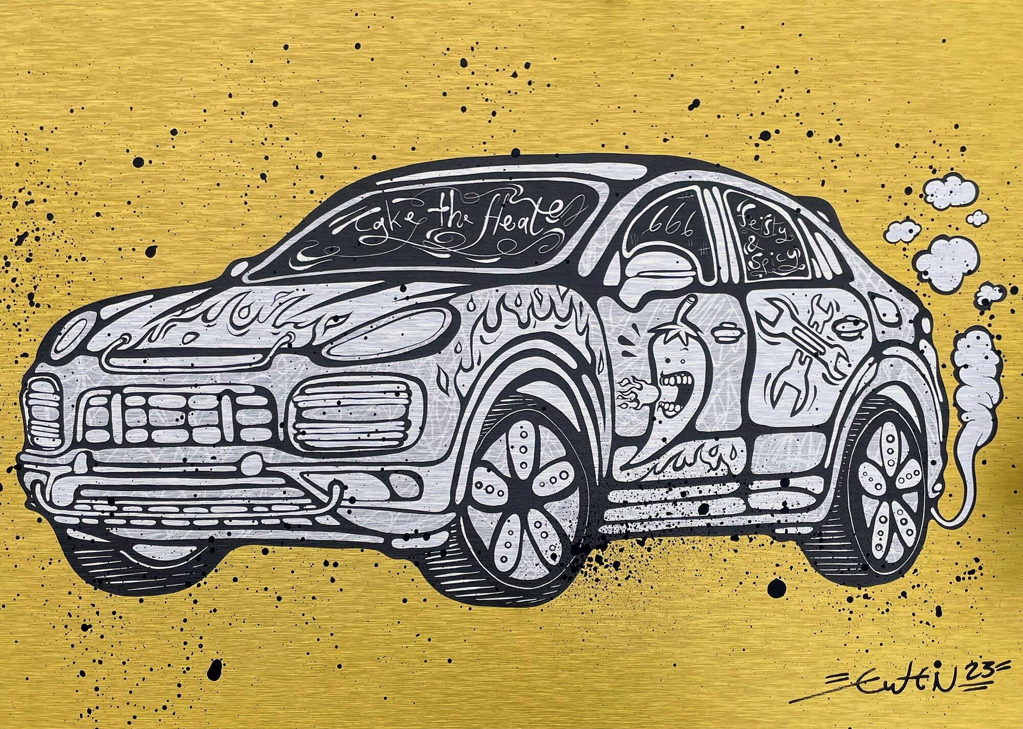 Billede "Porsche Cayenne Pepper" (2023) af Ewen Gur