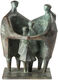 Skulptur "Familie", Bronze von Gerhard Brandes
