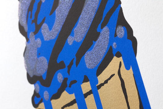 Tableau "Blue Glitter Icecream" (2015) von ELIOT theSuper