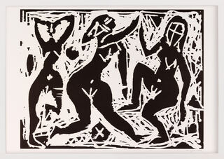 Billede "De tre kvinders maskine" (1990) von A. R. Penck