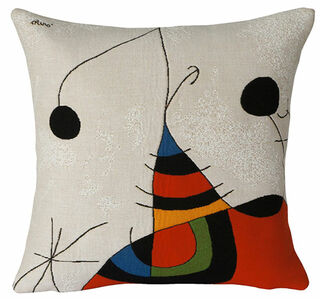 Kissenhülle "Frau, Vogel, Stern - Extrakt Nr. 2" von Joan Miró