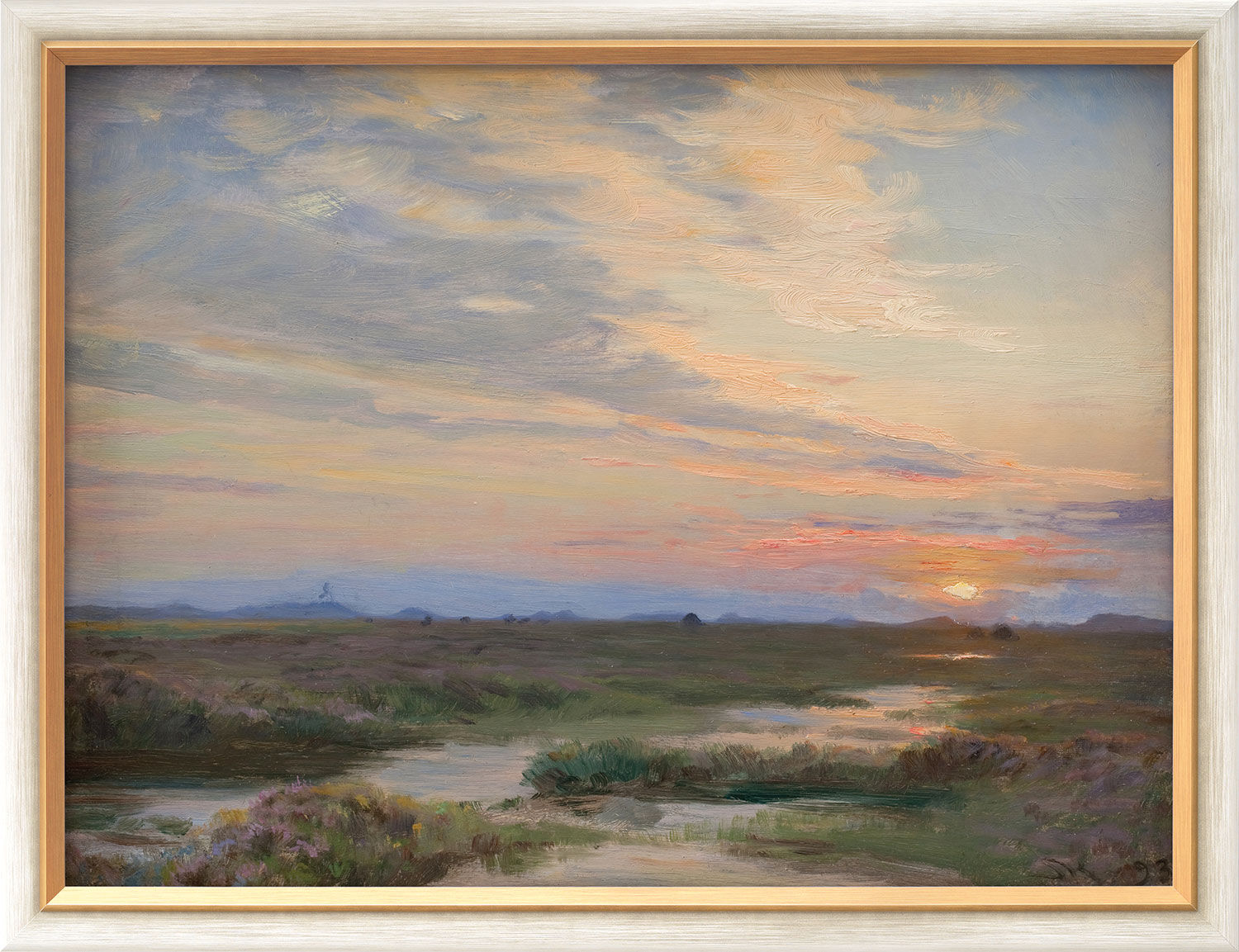 Bild "Abend in Skagen" (1893), gerahmt von Peder Severin Kroyer