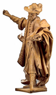 Sculpture "Cosmas", cast with wood finish by Mathias Obermayr