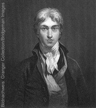 A classical portrait of the famous English Romantic painter William Turner.