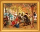Bild "Im Jardin de Luxembourg" (1876), gerahmt von Adolph von Menzel