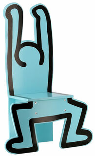 Kinderstoel "Keith Haring", blauwe versie