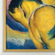 Bild "Die kleinen gelben Pferde" (1912), gerahmt von Franz Marc