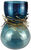 Vase "Festive Blue", glass/bronze