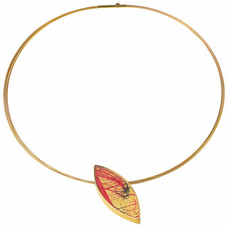 Necklace "Ellipse", red version by Kreuchauff-Design