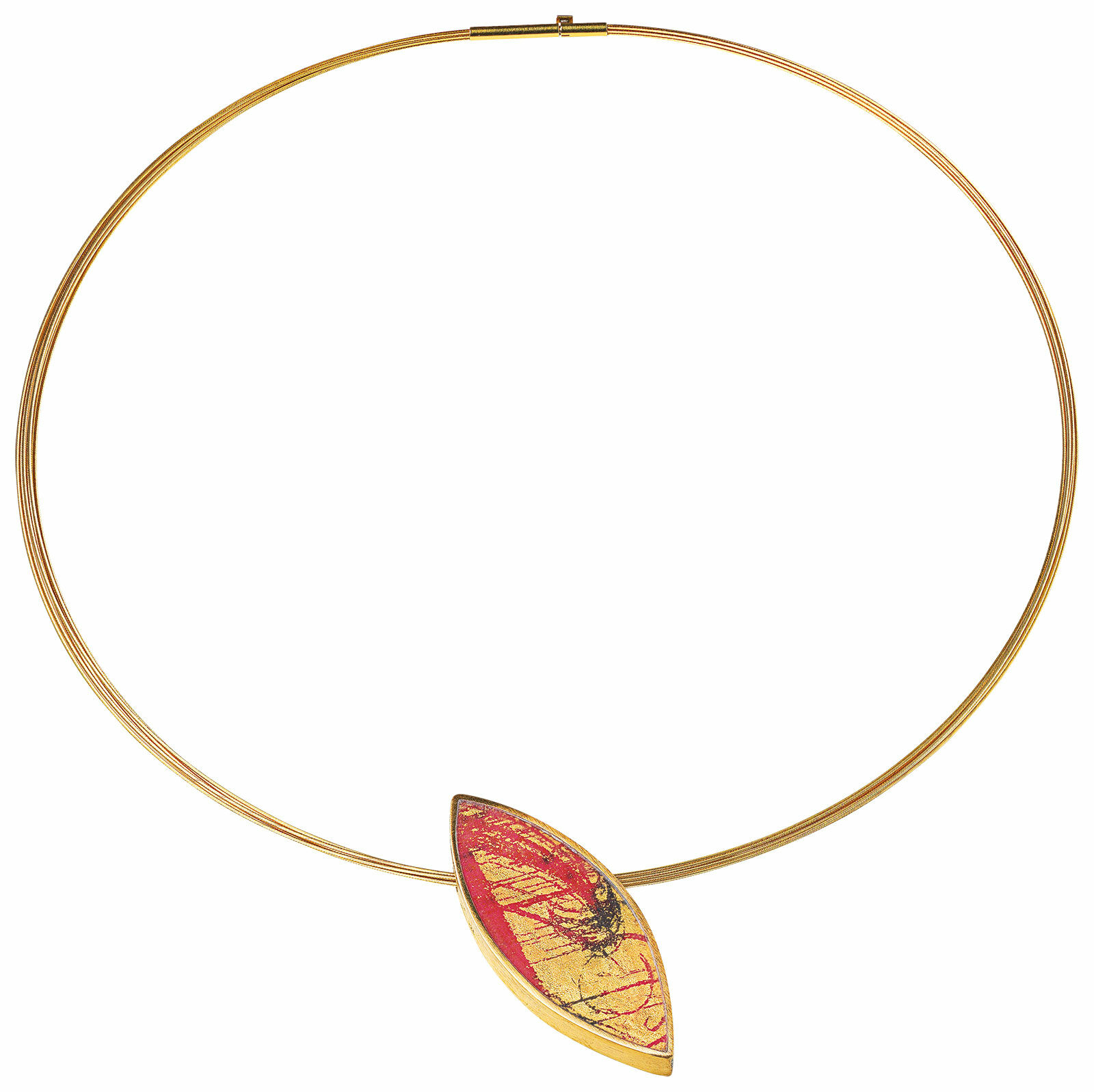 Necklace "Ellipse", red version by Kreuchauff-Design