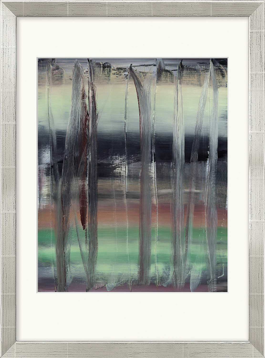 Billede "Abstrakt billede" (1992), indrammet von Gerhard Richter