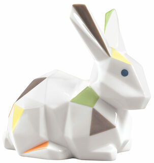Porcelain figurine "Rabbit", coloured version