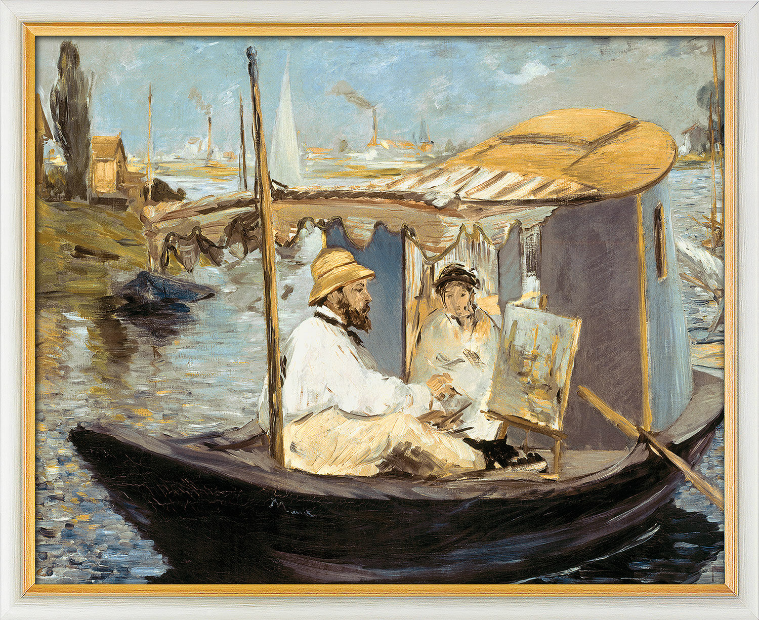 Picture "The Barque" (1874), framed by Edouard Manet