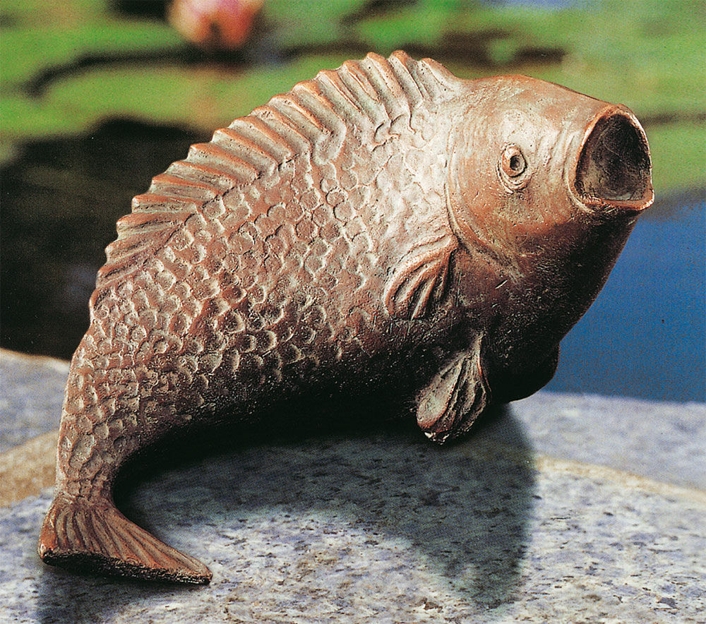 Haveskulptur "Fisk", bronze von Martin Schliessler