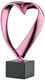 Sculpture "Sweetheart" (2022), cast version, metallic rosé by Pierre-Paul Maillé