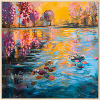 Bild "My Love For Water Lilies 8" (2024) (Original / Unikat), gerahmt