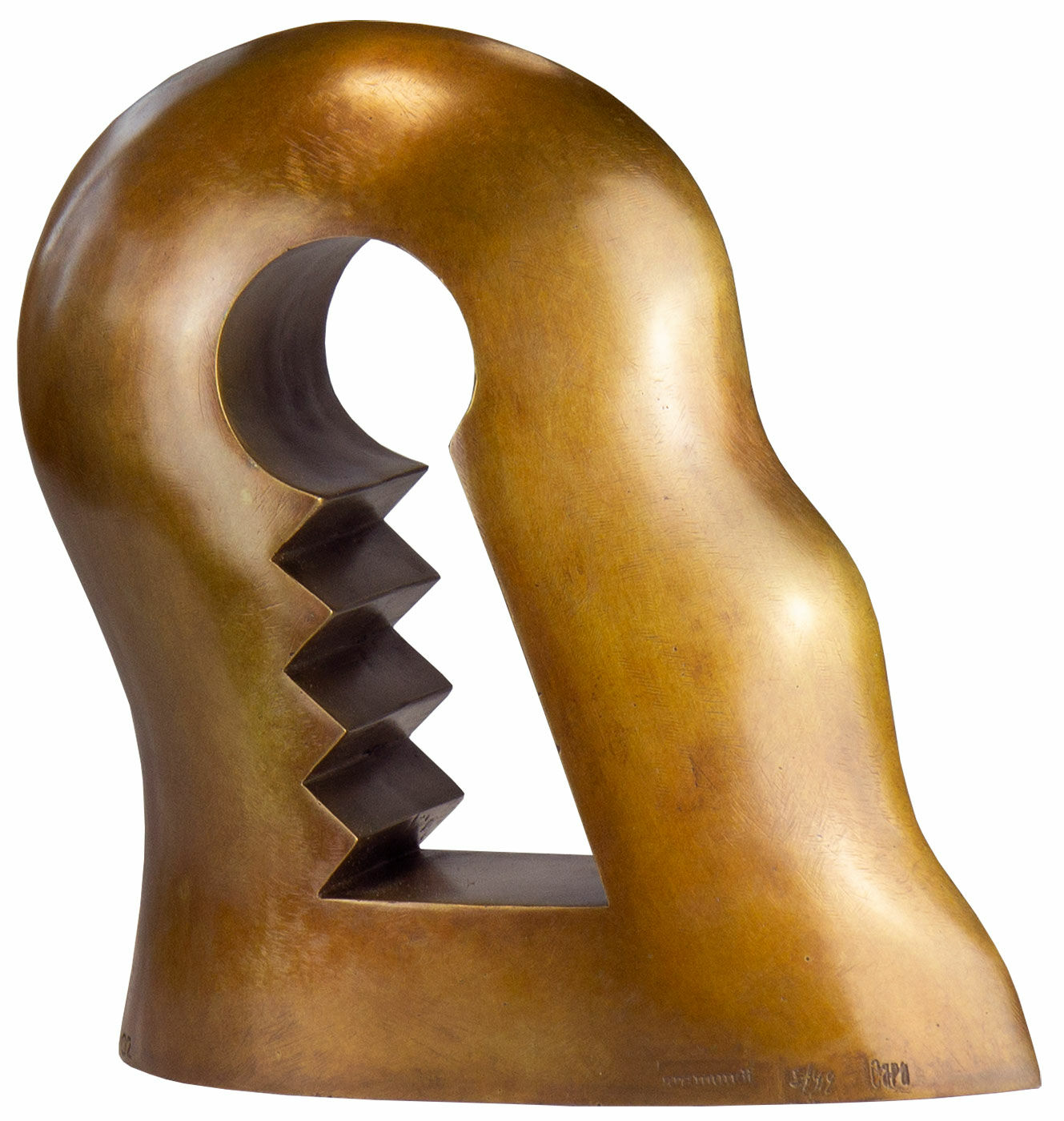 Sculpture "Keyhole", bronze by Hans Otto Lohrengel
