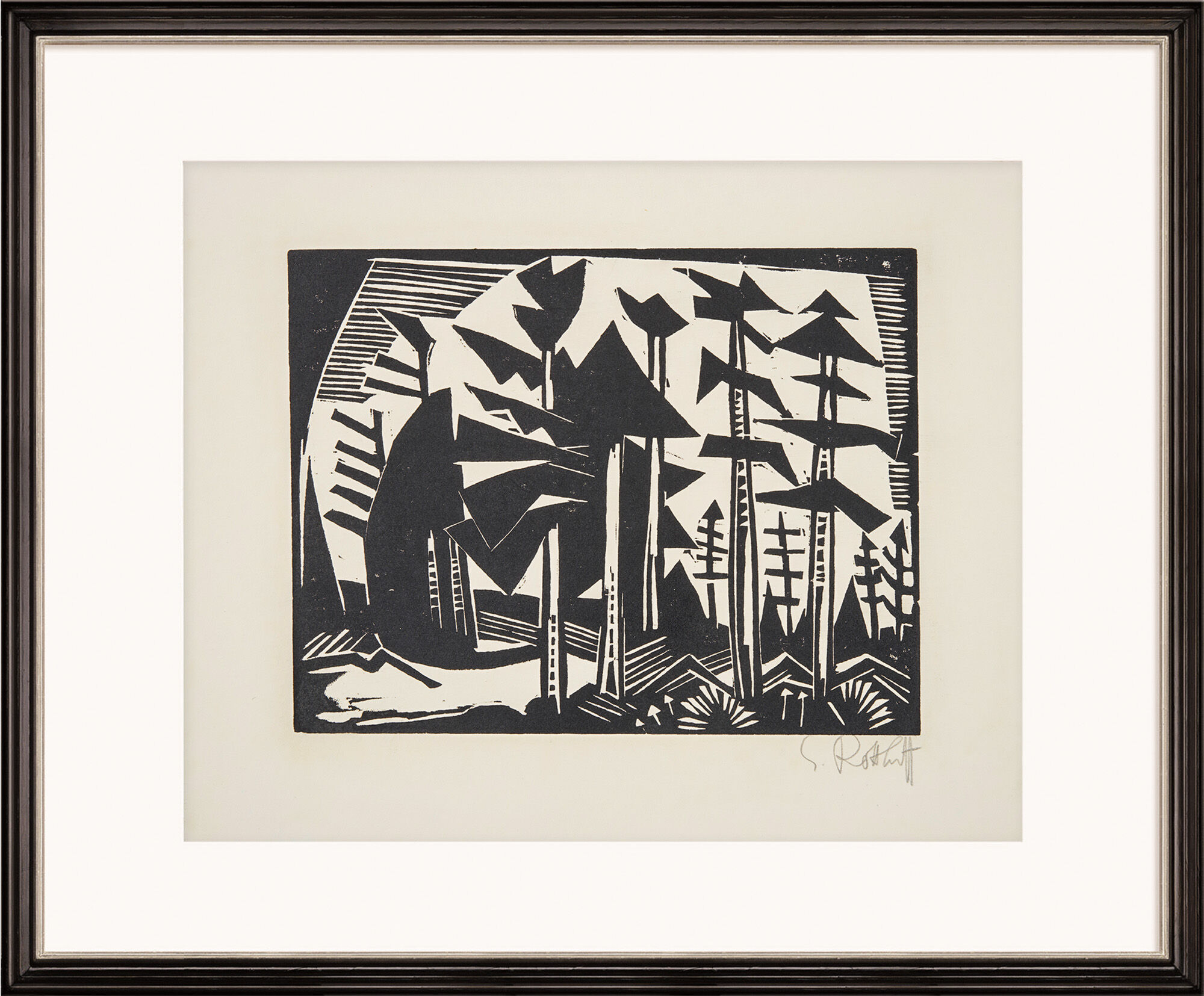 Picture "Russian Forest" (1918) by Karl Schmidt-Rottluff
