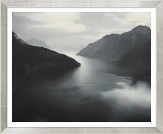 Picture "Lake Lucerne" (1969), silver-coloured framed version by Gerhard Richter