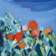 Quadro "Blumanliidje (Canto dei fiori)" (2024), senza cornice di Kai Quedens