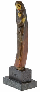 Sculpture "Mother with Child", bronze by Emil Nolde