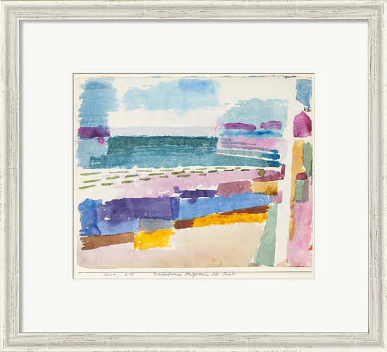 Picture "Bathing Beach St. Germain near Tunis" (1914), framed by Paul Klee